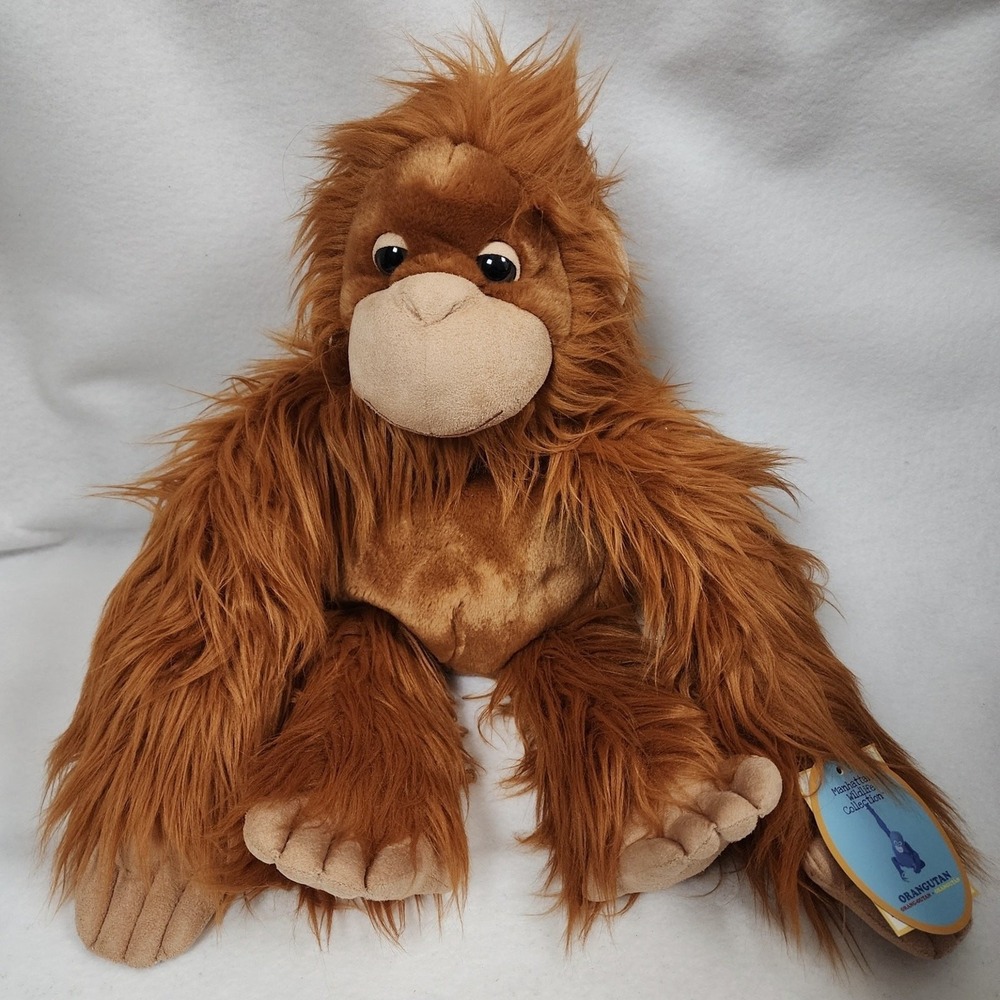 Vintage Manhattan Toy Wildlife Collection Orangutan Monkey Plush Brown Stuffed